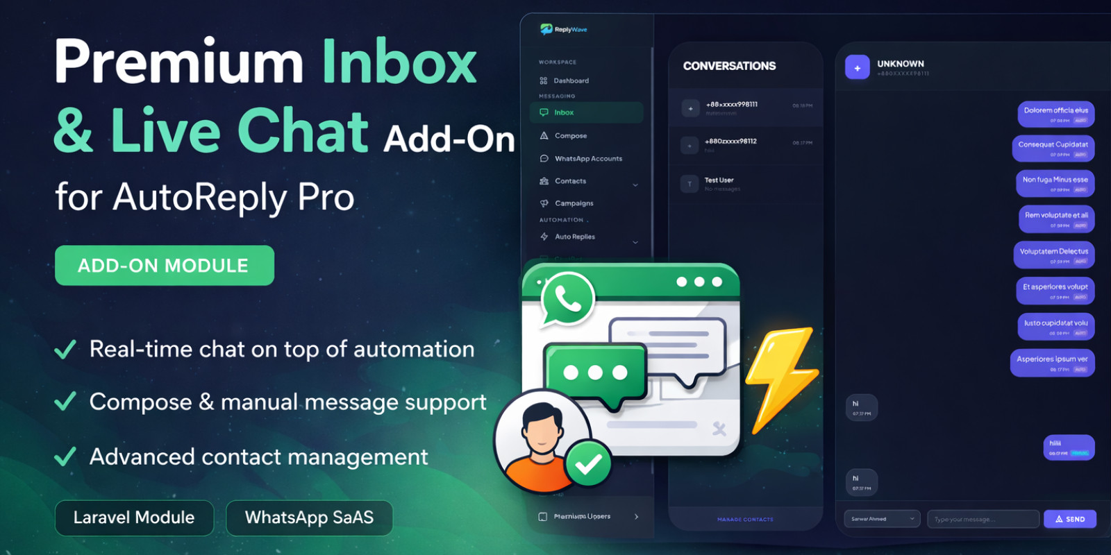Premium Inbox Live Chat Add-On for AutoReply icon