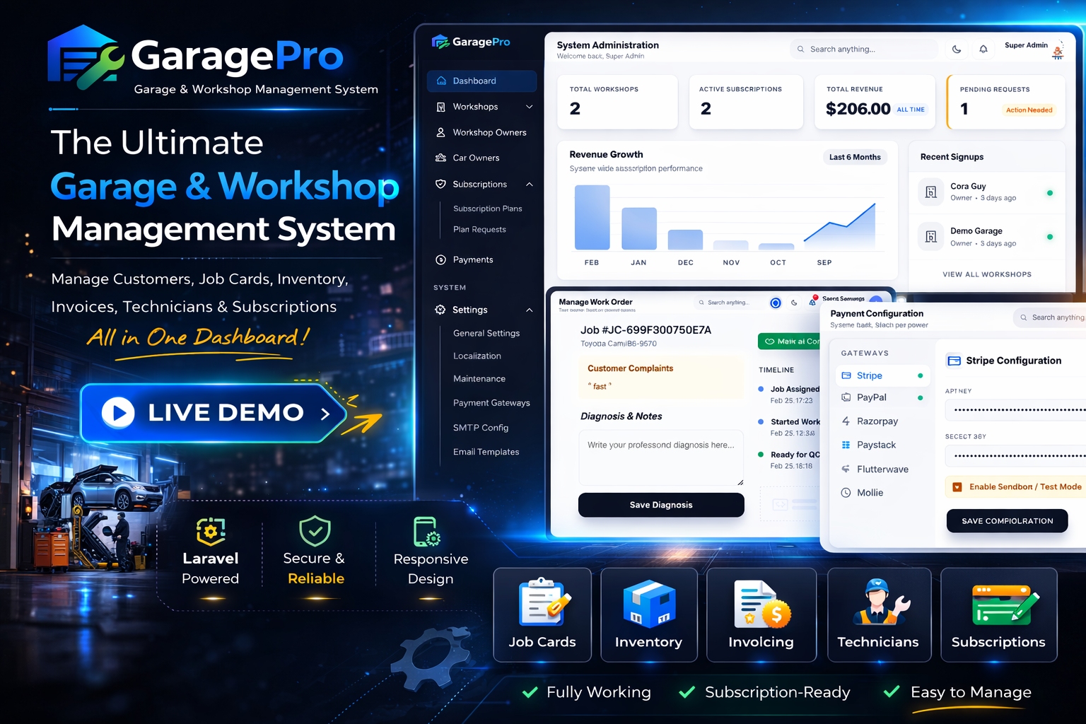 GaragePro - Garage Management System