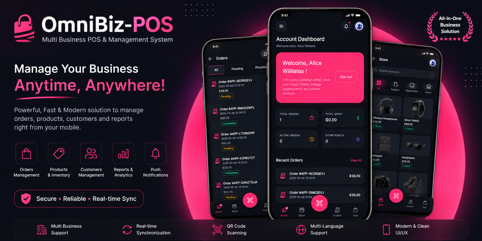 OmniBiz POS Ecommerce Mobile - Flutter App